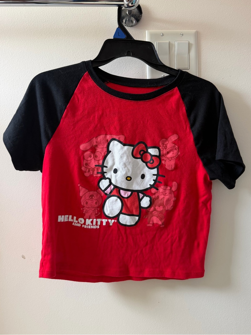 Sanrio Hello Kitty Red and Black Raglan Tee